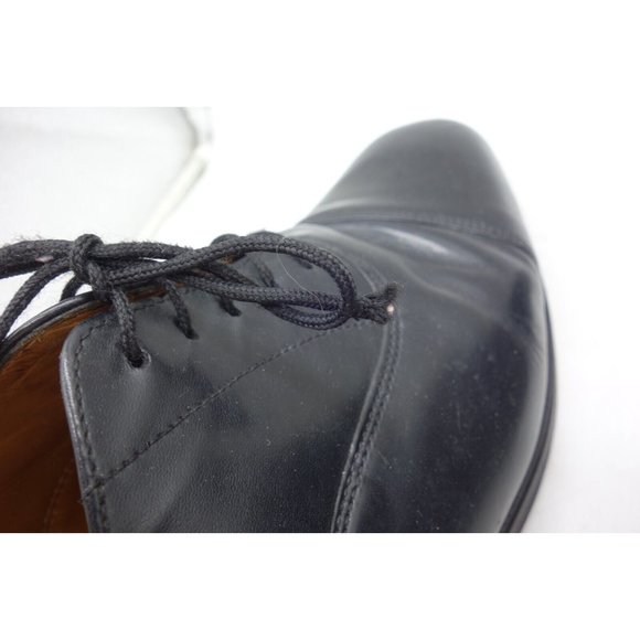Charles Horrell Black Leather Benchmade England Cap Toe Oxfords Shoes Men\'s 12 D main image 12